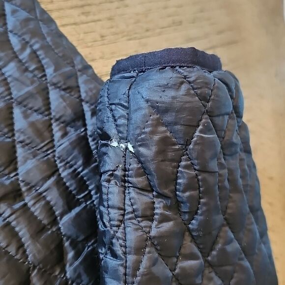Lands' End Black Quilted Jacket Size M - Picture 4 of 15